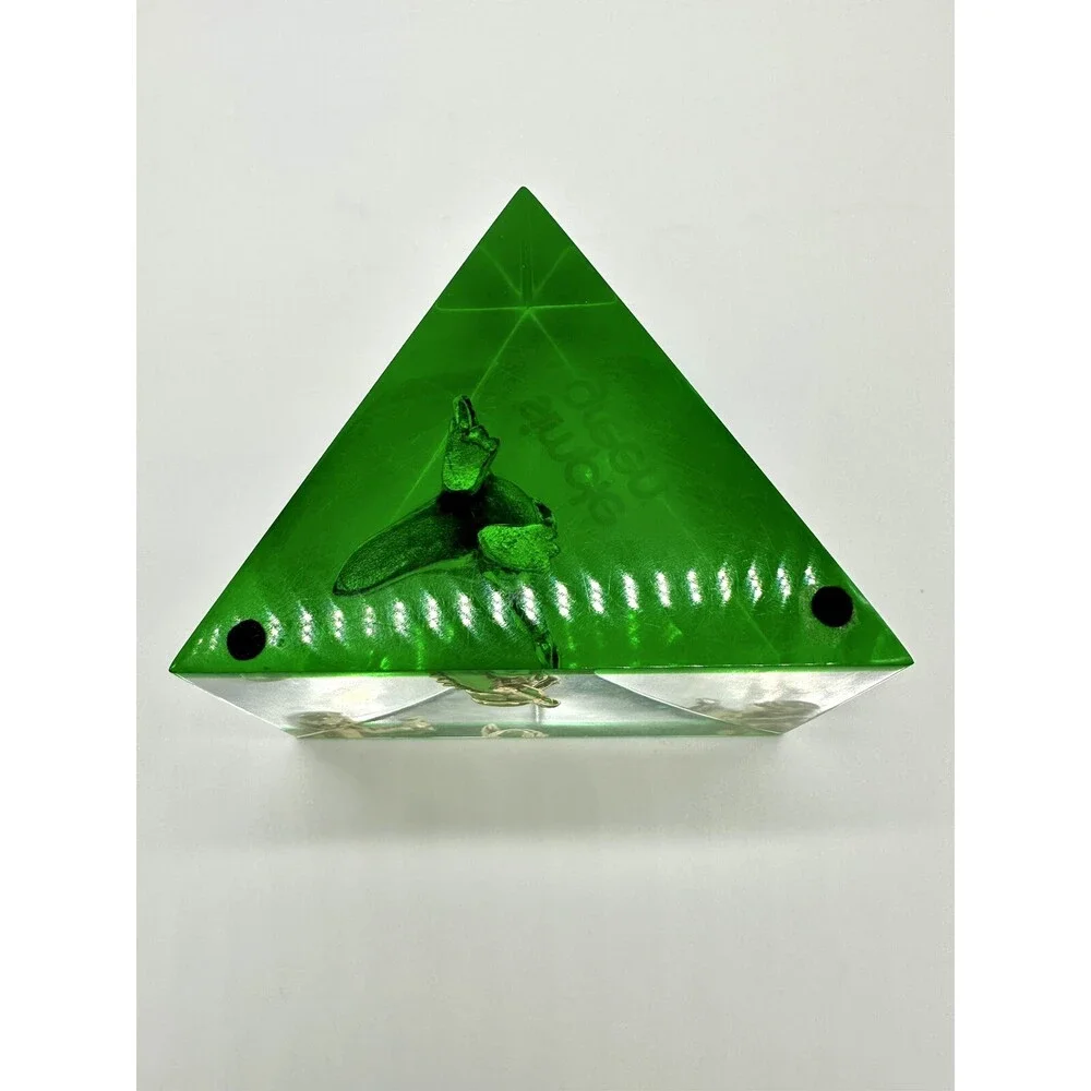 Rare SIMPLE GREEN EGBAR the Alligator Lucite Paperweight Collectible